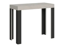 Mesa consola extensível 90x40/300 cm Linea Cachemira quadro Antracite