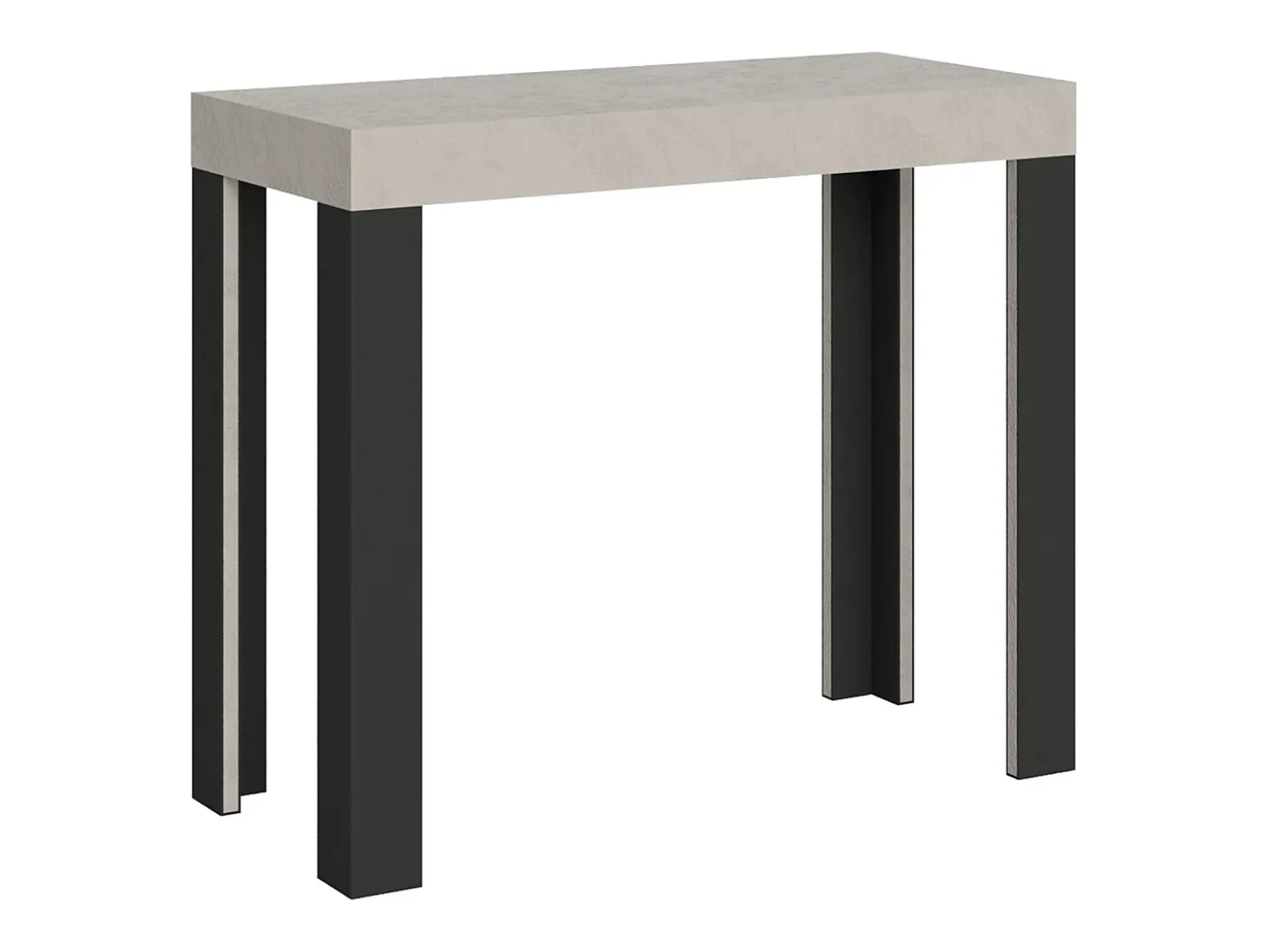 Mesa consola extensível 90x40/300 cm Linea Cachemira quadro Antracite