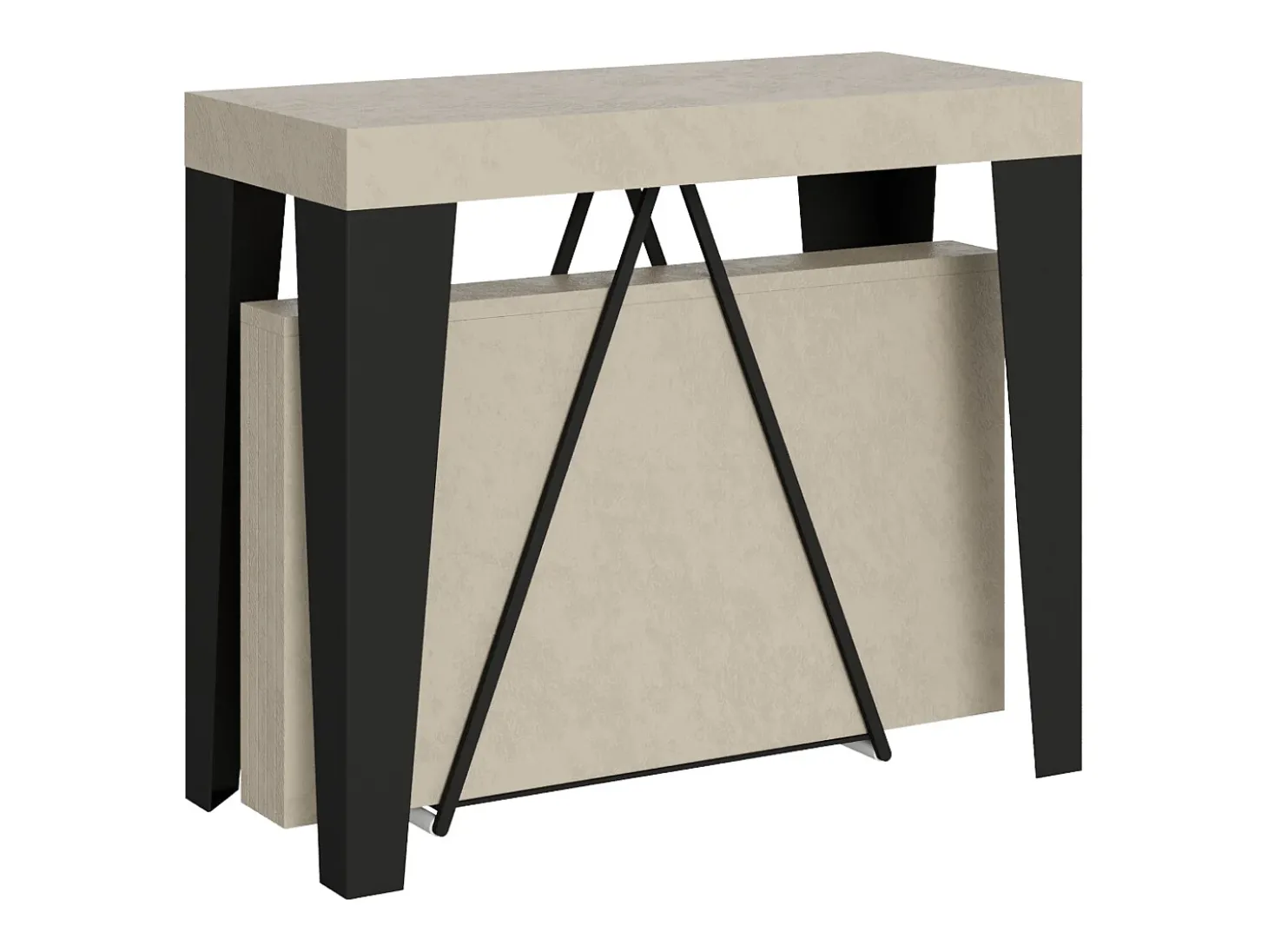 Mesa consola extensível 90x40/300 cm Algo caxemira quadro antracite