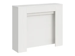 Mesa consola extensível 90x25/211 cm Kiba Cinza Branca extensões internas