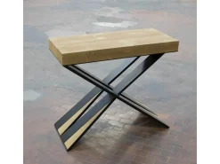 Mesa consola extensível 90x40/290 cm Diago Abeto tingido quadro Antracite