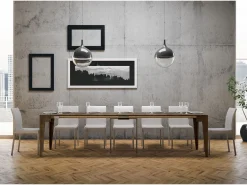 Mesa consola extensível 90x42/302 cm Isotta Nogueira