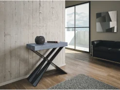 Mesa consola extensível 90x40/300 cm Diago Cimento quadro Antracite