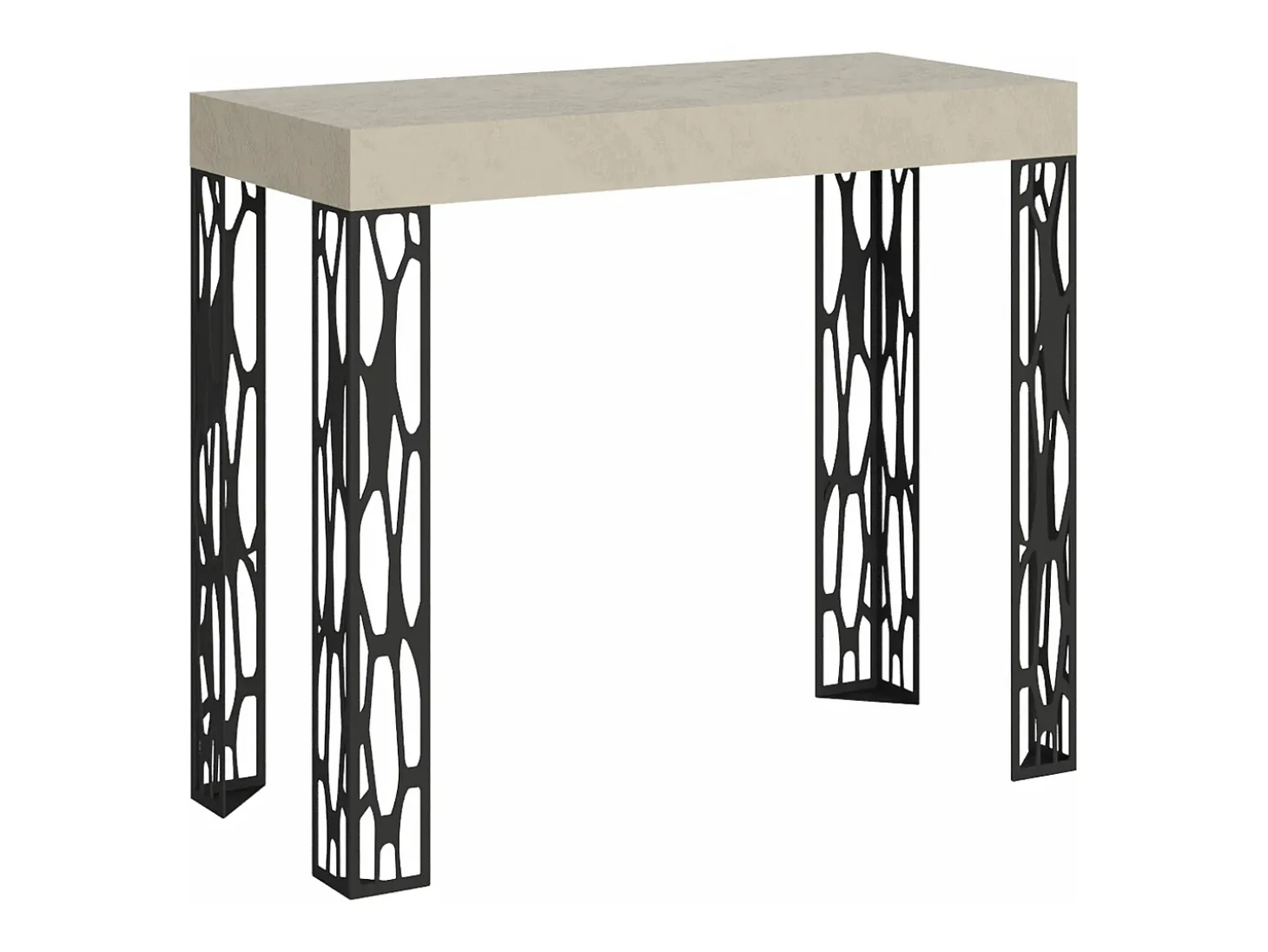 Mesa consola extensível 90x40/300 cm Ghibli Cachemira quadro Antracite