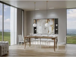 Mesa consola extensível 90x48/204 cm Olanda Small Nogueira