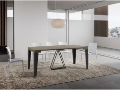 Mesa consola extensível 90x40/300 cm Algo tortora quadro antracite