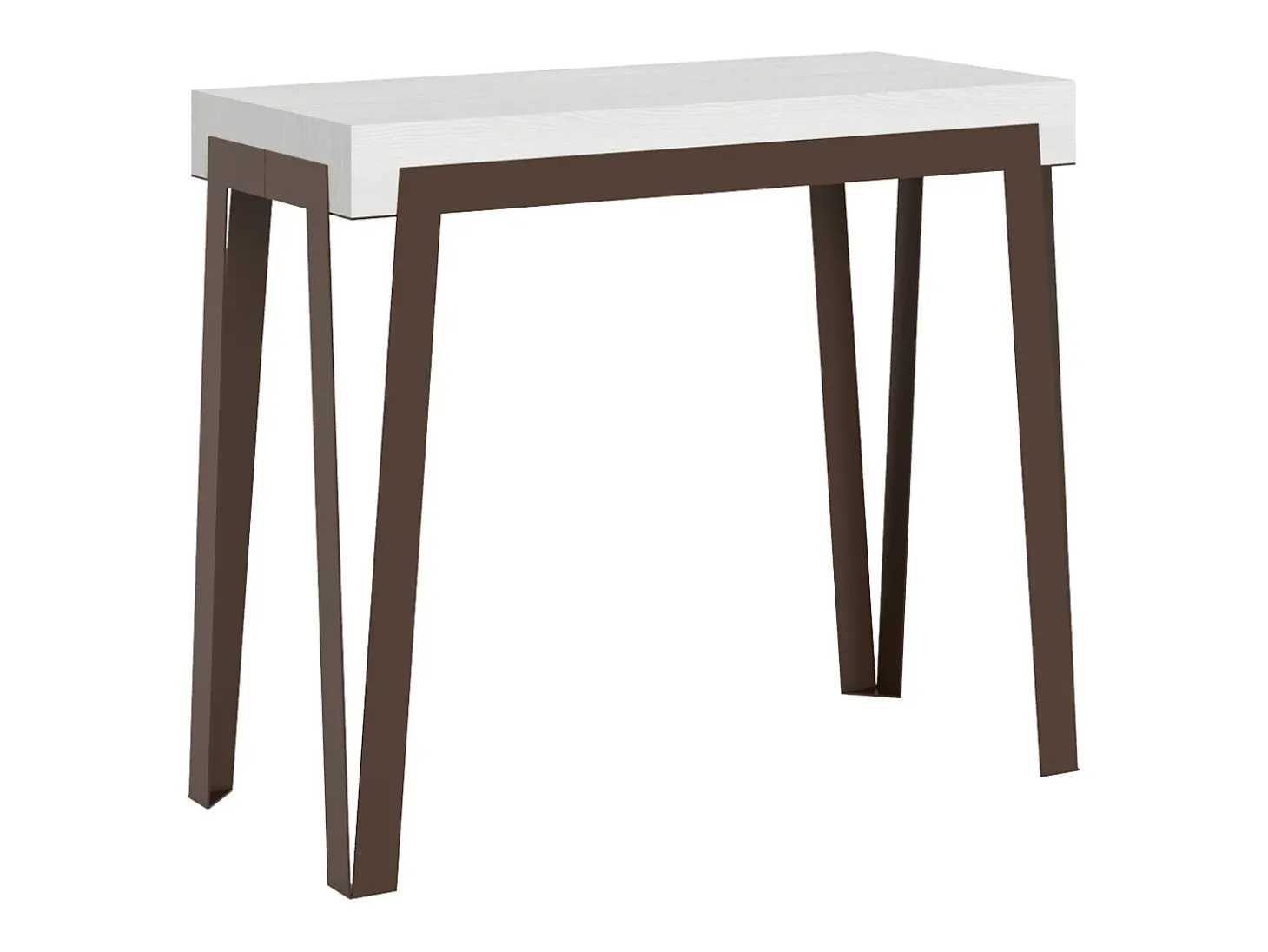 Mesa consola extensível 90x40/196 cm Rio Small Cinza Branca quadro Ferrugem