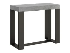 Mesa consola extensível 90x40/196 cm Futura Small Cimento quadro Antracite