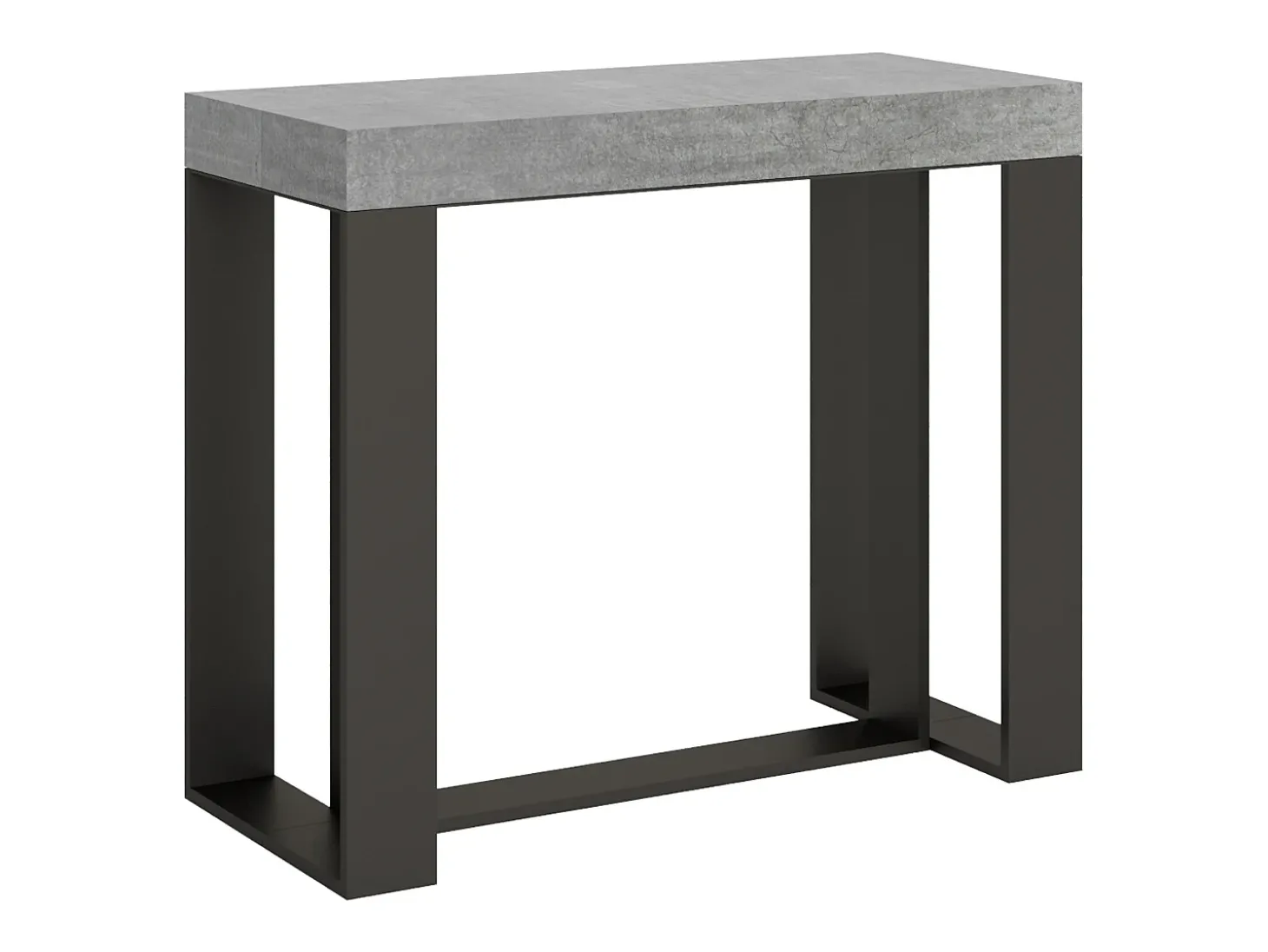 Mesa consola extensível 90x40/196 cm Futura Small Cimento quadro Antracite