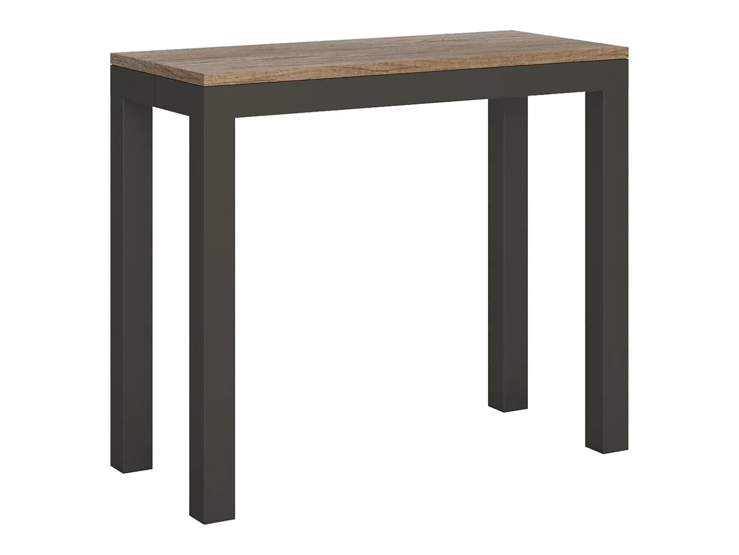 Mesa consola extensível 90x40/196 cm Everyday Small Evolution Carvalho Natural quadro Antracite