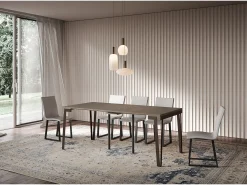 Mesa consola extensível 90x40/196 cm Rio Small Tortora quadro Ferrugem