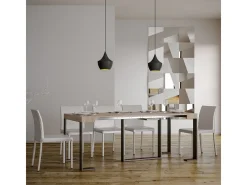 Mesa consola extensível 90x40/196 cm Futura Small Carvalho Natural quadro Antracite