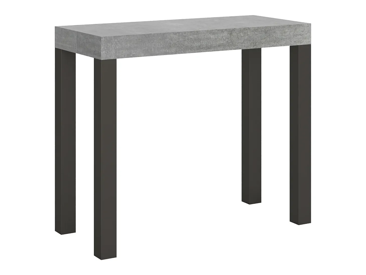 Mesa consola extensível 90x40/196 cm Everyday Small Cimento quadro Antracite