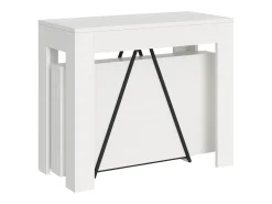 Mesa consola extensível 90x42/198 cm Scicca Small Cinza Branca