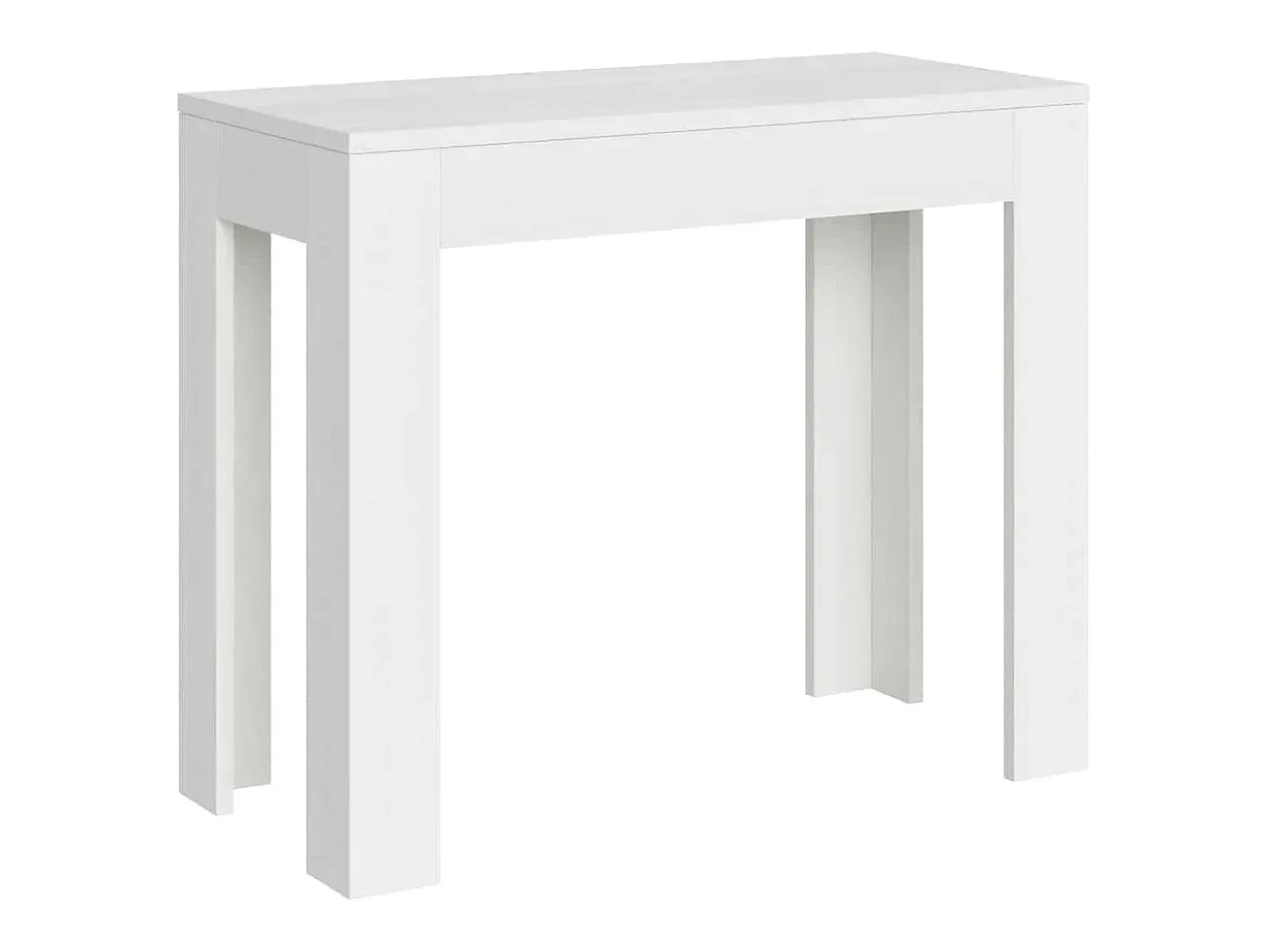 Mesa consola extensível 90x42/302 cm Bora cinza branca