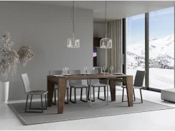 Mesa consola extensível 90x40/196 cm Naxy Small Nogueira
