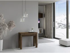 Mesa consola extensível 90x40/196 cm Naxy Small Nogueira