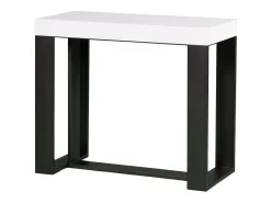 Mesa consola extensível 90x40/300 cm Futura Cinza Branca quadro Antracite