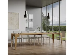 Mesa consola extensível 90x42/302 cm Isotta Carvalho Natural