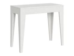 Mesa consola extensível 90x42/302 cm Isotta Cinza Branca