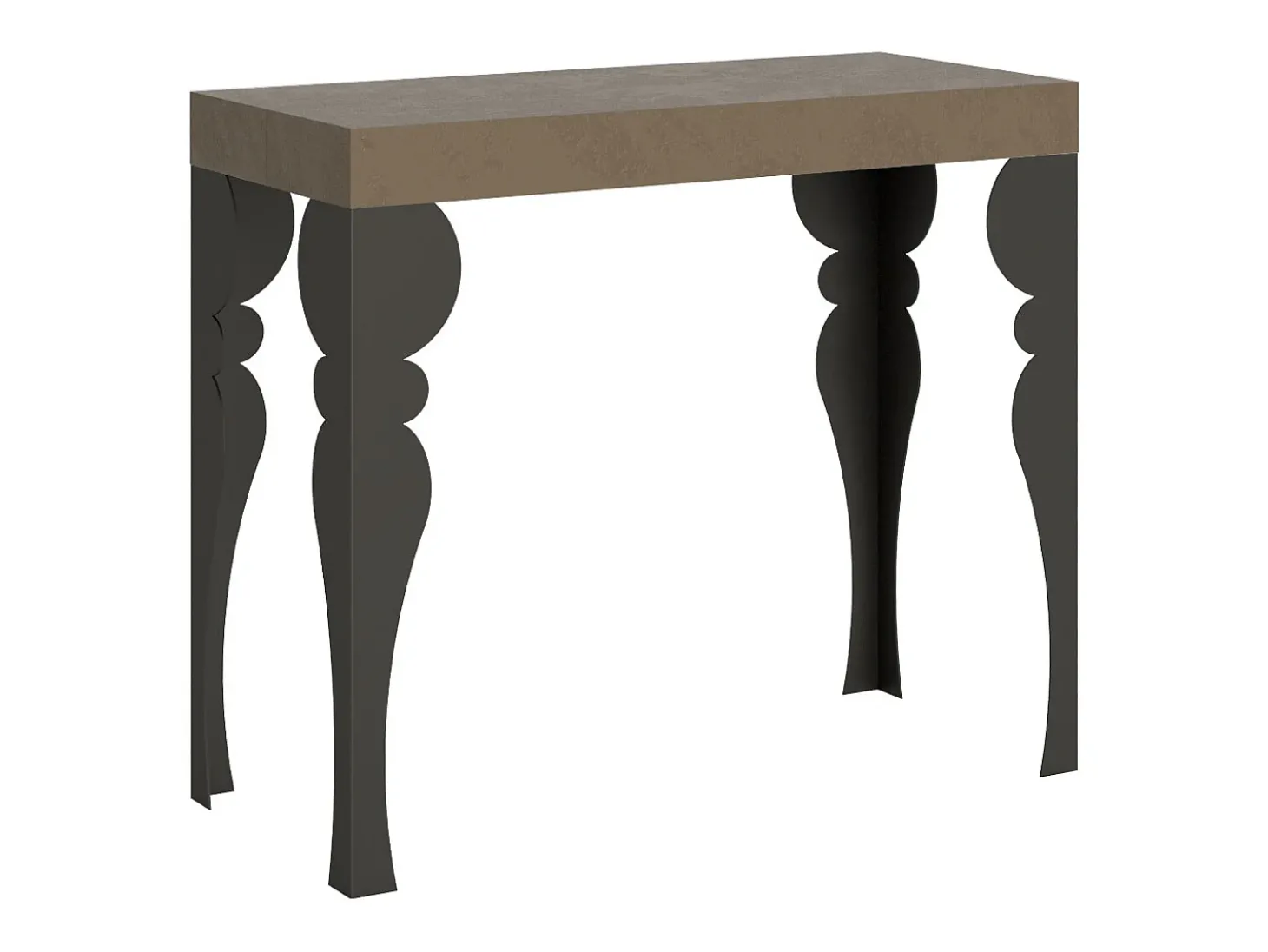 Mesa consola extensível 90x40/196 cm Paxon Small Tortora quadro Antracite