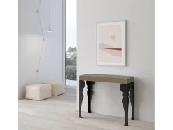 Mesa consola extensível 90x40/196 cm Paxon Small Tortora quadro Antracite
