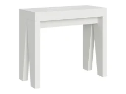 Mesa consola extensível 90x40/196 cm Naxy Small Cinza Branca