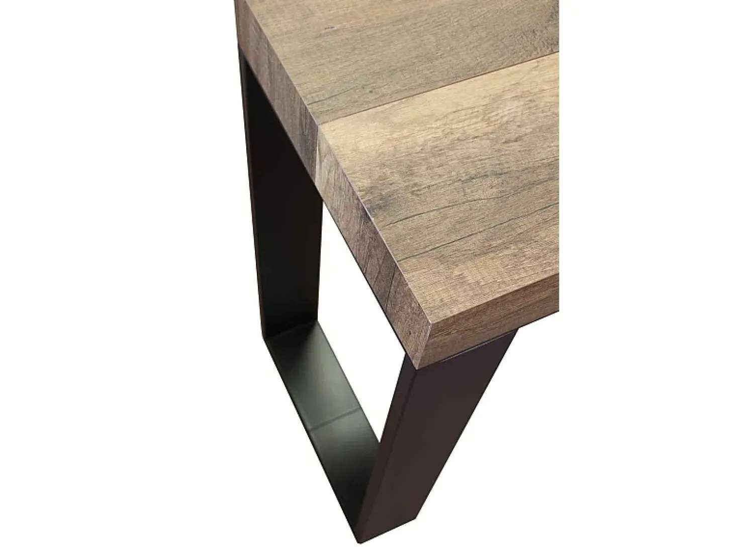 Mesa consola extensível 90x40/196 cm Tecno Small Nogueira quadro Antracite