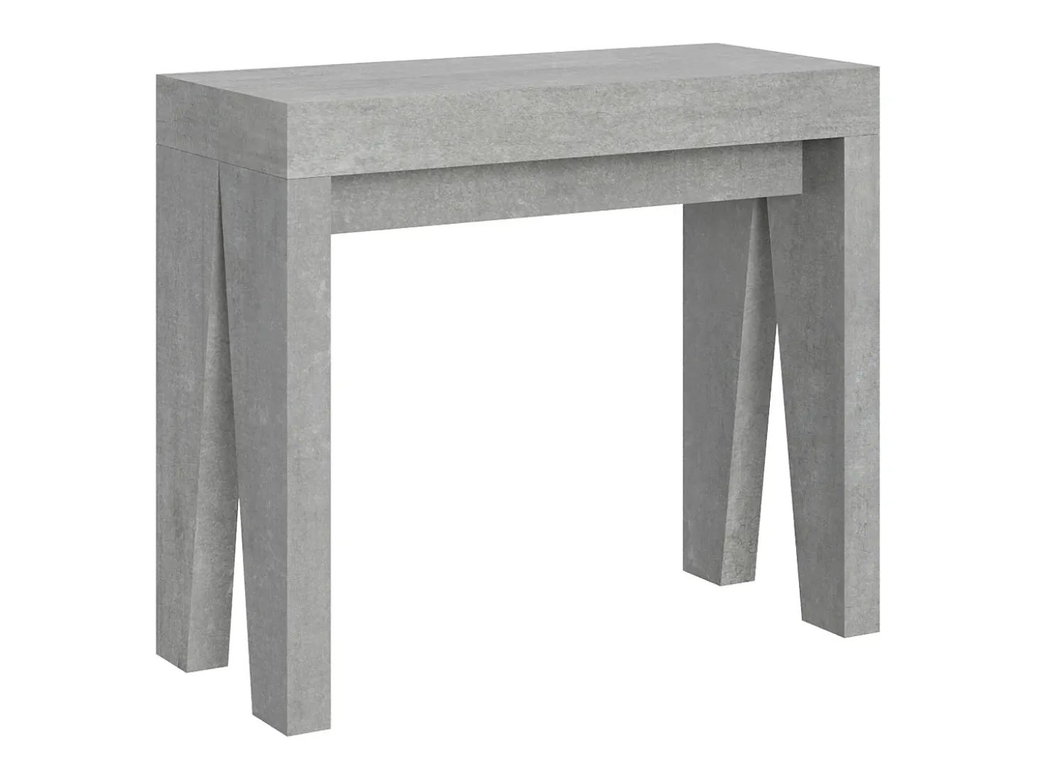 Mesa consola extensível 90x40/300 cm Naxy Cimento