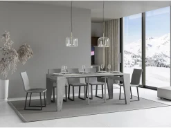 Mesa consola extensível 90x40/300 cm Naxy Cimento