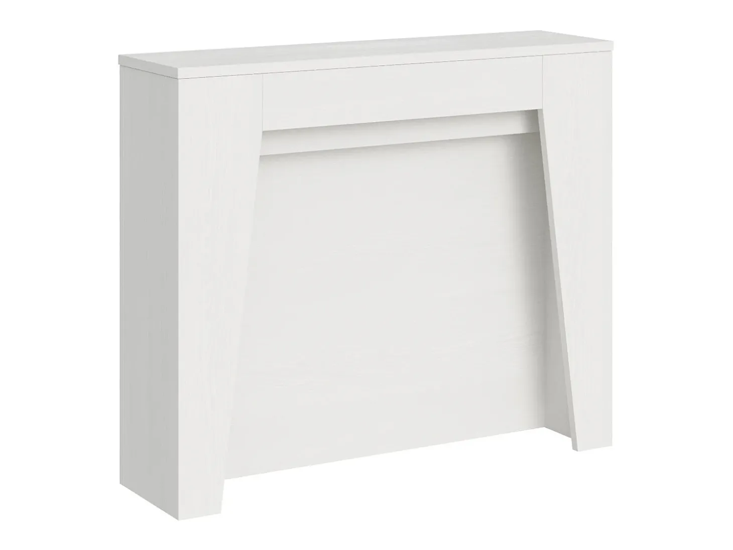 Mesa consola extensível 90x25/211 cm Anea Cinza Branca extensões internas