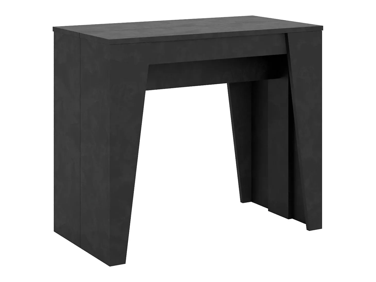 Mesa consola extensível 90x48/308 cm Anvar antracite espatulado