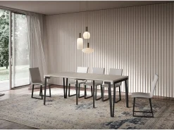 Mesa consola extensível 90x40/196 cm Rio Small Cachemira quadro Antracite