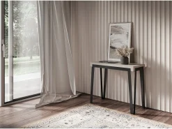 Mesa consola extensível 90x40/196 cm Rio Small Cachemira quadro Antracite