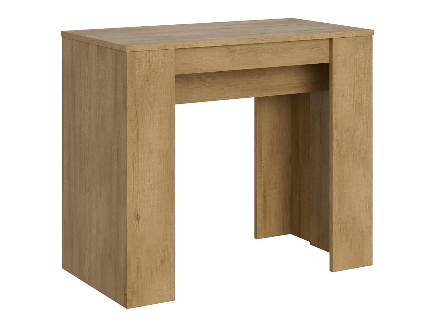 Mesa consola extensível 90x48/204 cm Basic Small Carvalho Natural