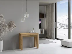 Mesa consola extensível 90x40/196 cm Naxy Small Carvalho Natural