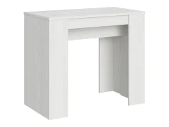 Mesa consola extensível 90x48/204 cm Basic Small Cinza Branca
