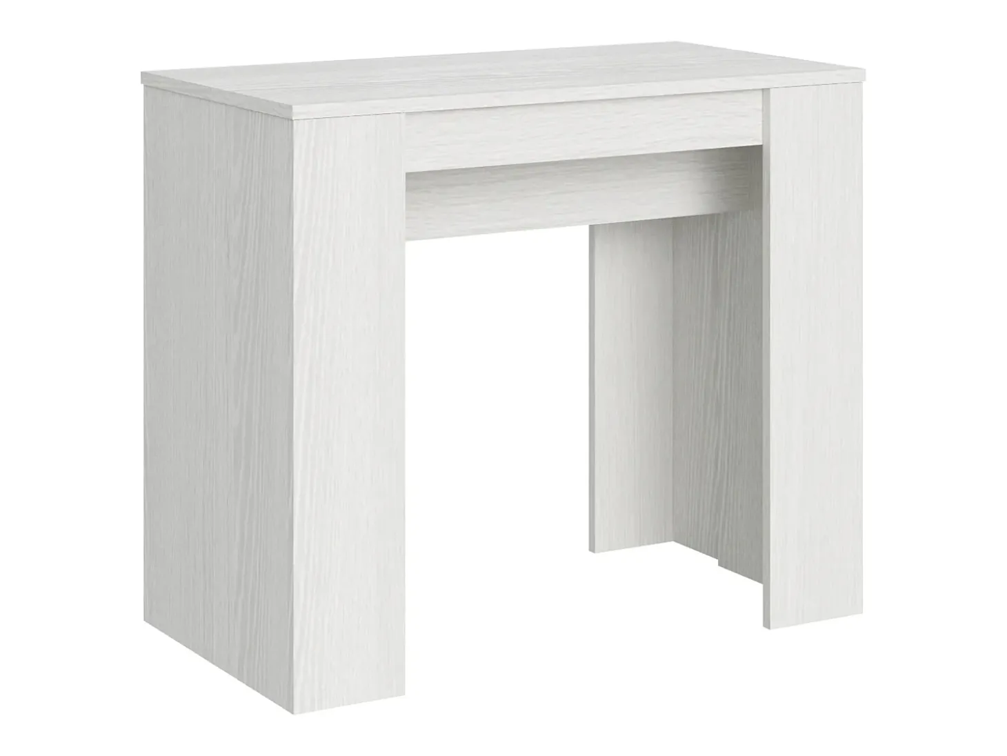 Mesa consola extensível 90x48/204 cm Basic Small Cinza Branca