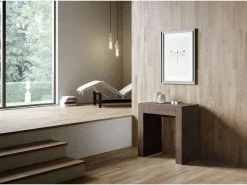 Mesa consola extensível 78x47/299 cm Allin Nogueira extensões internas