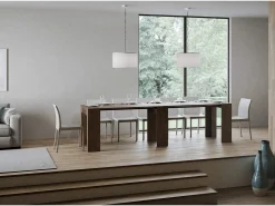 Mesa consola extensível 78x47/299 cm Allin Nogueira extensões internas