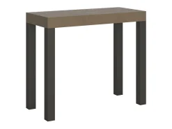 Mesa consola extensível 90x40/196 cm Everyday Small Tortora quadro Antracite