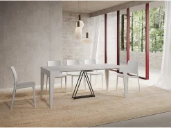 Mesa consola extensível 90x42/302 cm Zima cinza branca