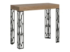 Mesa consola extensível 90x40/196 cm Ghibli Small Carvalho Natural quadro Antracite