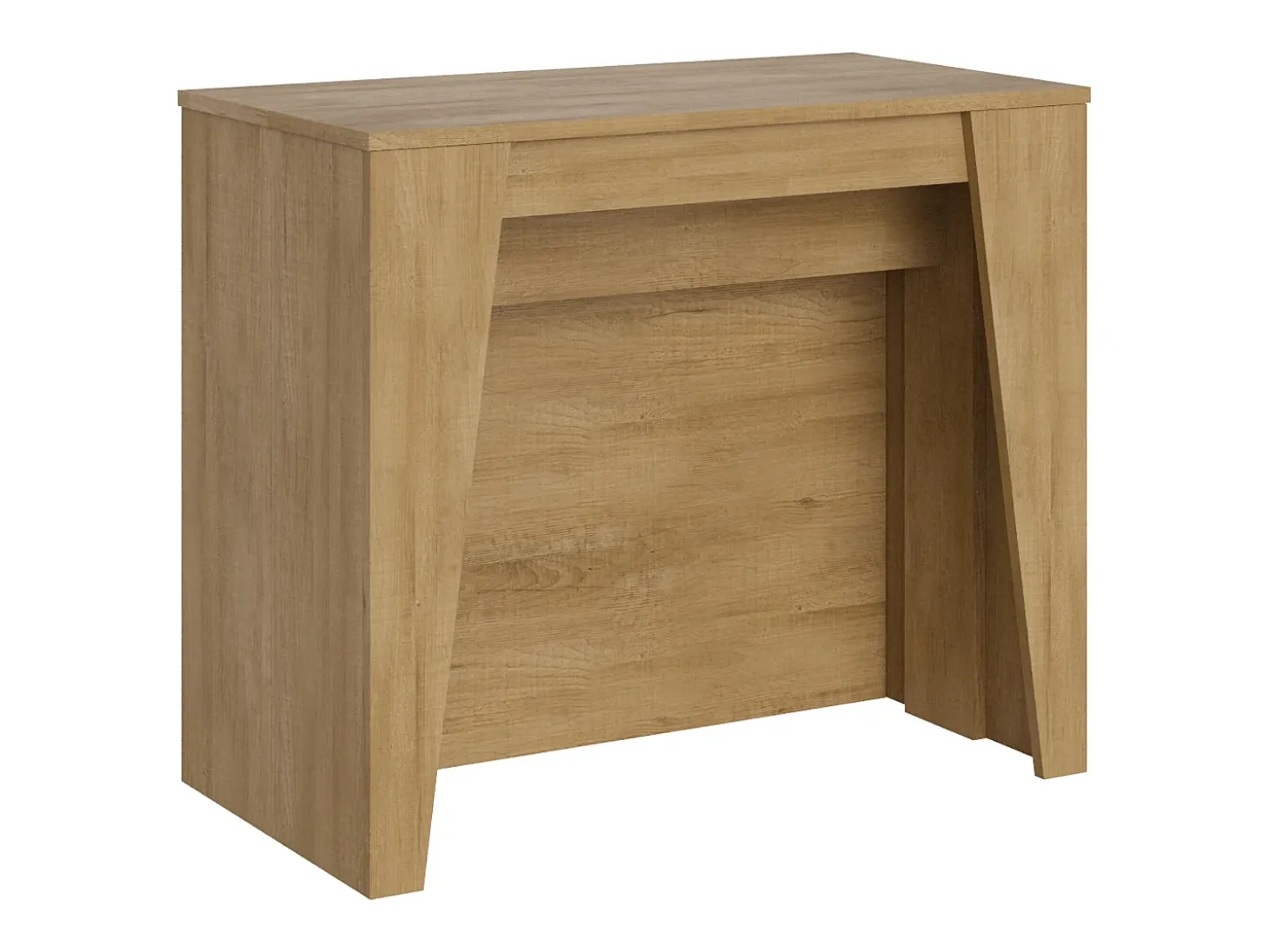 Mesa consola extensível 90x48/296 cm Bakari carvalho natural