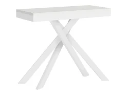 Mesa consola extensível 90x40/300 cm Krack Evolution cinza branca quadro branco