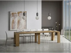 Mesa consola extensível 90x42/302 cm Modem Carvalho Natural