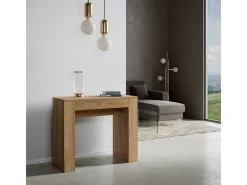 Mesa consola extensível 90x42/302 cm Modem Carvalho Natural
