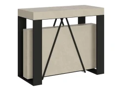 Mesa consola extensível 90x40/300cm Zamat caxemira quadro antracite