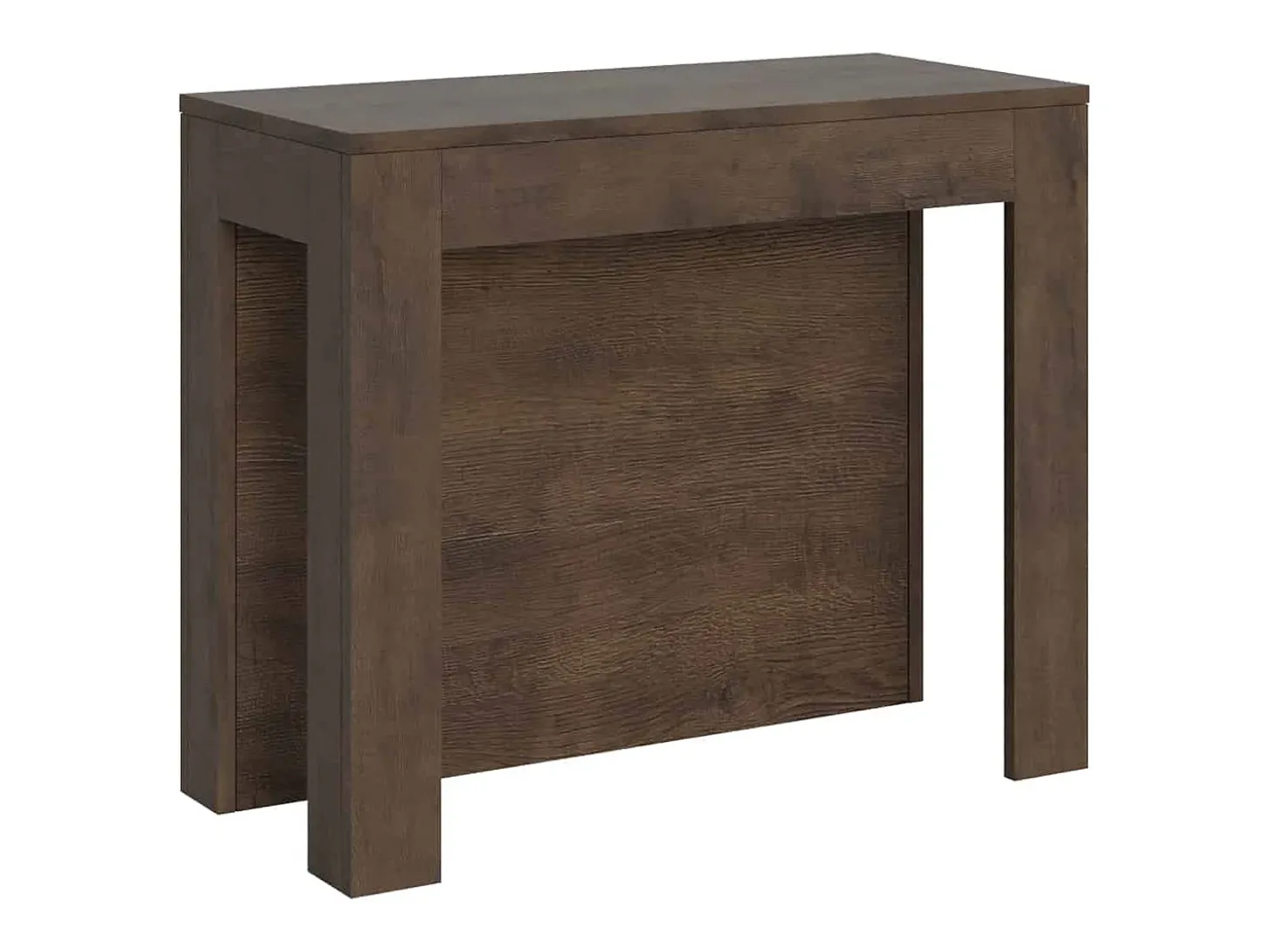 Mesa consola extensível 90x42/290cm Cayman nogueira