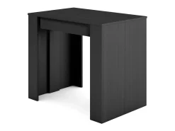 Mesa Consola Extensível, 302x90x77cm, Para 14 pessoas, Mesa de Jantar, Preto